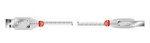 USB 2.0 Type A USB Male to Type B USB Male (Transparent), 1m