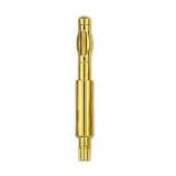 OEHLBACH Banana Pin B3, upto 4mm� cable, gold plated, clamping screw, set of 4. COLOUR : Gold. STAR RATING : 3.
