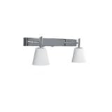 aqua glacier twin wall light - chrome