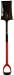 Bond Long Handle Ergonomic Garden Spade Red