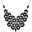 Jane Stone Tessellate Net Fashion Statement Beaded Jewelry Bib Necklace for Women