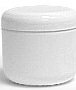 White Plastic Jar with Dome Lid 8 Oz - 6 Per Bag