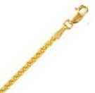 14k Yellow Gold Round 18 Inch X 1.8 mm Wheat Chain Necklace - B0001ZVVZM