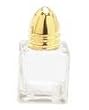 12 Pc Elegant Smooth Glass Gold Top Individual Salt & Pepper Mini Shakers
