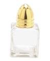 12 Pc Elegant Smooth Glass Gold Top Individual Salt & Pepper Mini Shakers