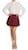Hipsteration Womens Casual High Waist A line Skort Red, S