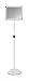 Dakota Designs 1NUR5 Pedestal Sign, Height 54 3/4, Telescoping