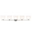 Access Lighting 64035-BS-COB Thea 4 Light Bath Vanity Light in Brushed Steel with Cobalt Blue glass