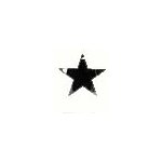 STERLING SILVER STUD EARRINGS With Black CZ - Star
