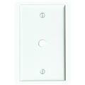 Leviton 88013 1-Gang .406 Inch Hole Device Telephone/Cable Wallplate, Standard Size, Thermoset, Box Mount, White