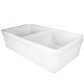 32 Double Bowl Fireclay Farmhouse Kitchen Sink With 1 3/4 Lip