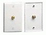 Surface Mount Coacial Cable Wall Plate, White