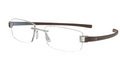 Tag Heuer Eyeglasses Rimless Track 7104 004 Brushed Havana by 