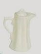 Dollhouse Miniature Chocolate Pot in White Fluted Porcelain