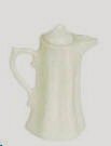 Dollhouse Miniature Chocolate Pot in White Fluted Porcelain