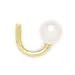 14k Yellow Gold Genuine Pearl Flower Body Piercing title=