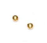 14k Yellow 3 mm Childrens Ball Friction-Back Stud Earrings
