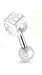 Clear Dice Top 316L Surgical Steel Cartilage Piercing, upper Ear or Tragus earring bar stud