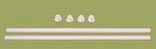 Easy Track RR1036-4 35-Inch Wardrobe Rods With Ends, 2-Pack, White