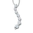 ZALES Journey Diamond Curve Pendant in 10K White Gold 1/10 CT. T.W. promotional items