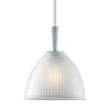 Alico - PC2000-5-15: Mini Ribbed Flash Single-Lamp Pendant with Frosted Shade.