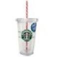 Starbucks 20 Ounce Clear Insulated Holiday Tumbler