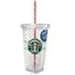 Starbucks 20 Ounce Clear Insulated Holiday Tumbler