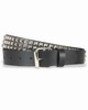 Studded Belt 3 row Pyramid studs black- size 38