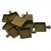 Blank Square Bezel Tray Base for 20 mm Cabochon Necklace Pendant Pack Of 10