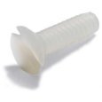Supertough Nylon Slotted 82 Degree Flat Machine Screw 2-56, Tan Color