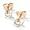 14K White or Yellow Gold 4MM Four Prong Moissanite Stud Earrings