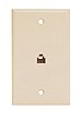 Telephone Wall Plates Ivory Dual 8c Rj-45 Standard Finish Wallplate