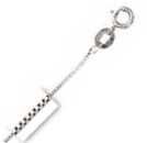 14k White Gold 18 Inch X .7 mm Box Chain Necklace - O Ring Clasp