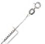 14k White Gold 16 Inch X .7 mm Box Chain Necklace - O Ring Clasp - JewelryWeb