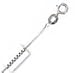 14k White Gold 24 Inch X .7 mm Box Chain Necklace - O Ring Clasp