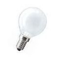 10 x 60 Watt SES/E14 Small Edison Screw Fitting G45 Round Golf Ball Bulbs in Opal (White/Soft) Finish Double Life: 2,000 Hours