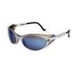 Harley-Davidson Safety Eyewear ? HD100 Series, Silver Frame/Blue Mirror Lenses
