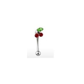 EyeBrow Ring Cherry 16g curved