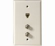 STEREN 300-237WH DUAL TV-TEL SMOOTH JACK - WHITE