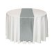 LinenTablecloth 14 x 108-Inch Satin Table Runner Silver