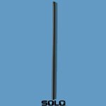 Solo 7 3/4 Black Jumbo Unwrapped Straws, box of 250