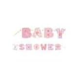 Pink Baby Shower Theme Pink Stitching 5 Feet Jointed Banner'