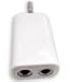 3.5mm One-To-Two Headphone Adapter Splitter (White) for Microsoft mp3