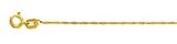 14k Gold Singapore Twisted Chain-1mm 16 or 18 IN