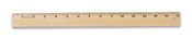 15" Single Metal Edge Wood Office Ruler