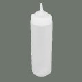 Wide Mouth Plastic Squeeze Bottle for Food Dispensing, 24 OZ, Clear