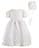 The Christening Collection Baby Girls' "Pearly Glisten" 3-Piece Christening Outfit - white, 24 months