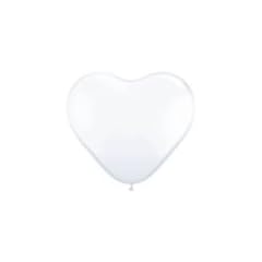 50 Herzluftballons wei� - � 25cm - Standardgr��e Herzballon Luftballons in Herzform