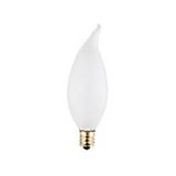 Bulbrite 404060 - 60CFF/32/3 - 60 Watt Bent Tip Frosted Incandescent Light Bulb, 130 Volt Long Life