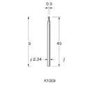 リューター 精密加工用超硬カッター ラウンド（スパイラルカット） K1009